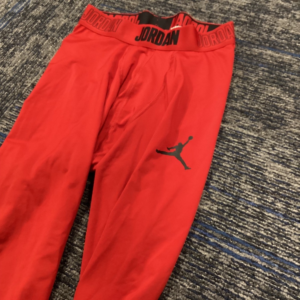 Jordan Training Dri-FIT 3/4 Compression Tights Mens Medium Red Black 814656-687
